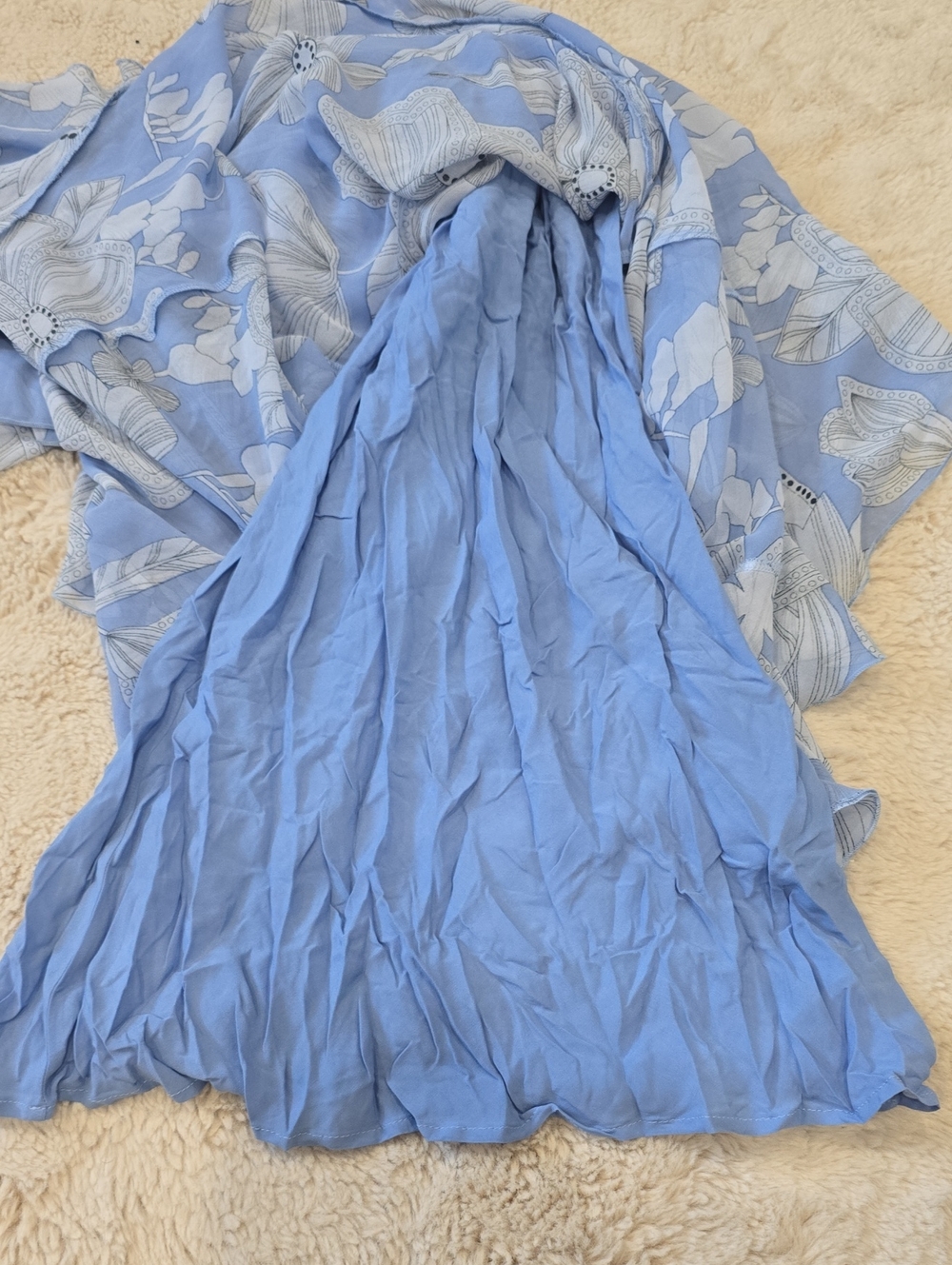 Free People Blue Floral Wrap Maxi Dress - Picture 8 of 9